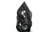 Free-Standing Polished Obsidian Point - Mexico #355055-1